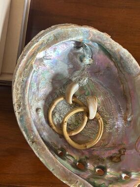 Statement bamboo hoop earrings beach jewelry